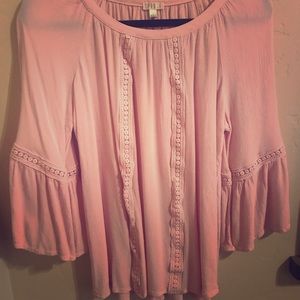 Spense Slit Shoulder bell sleeved blouse